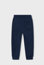 Mayoral Basic Cuffed Fleece Pants Blue