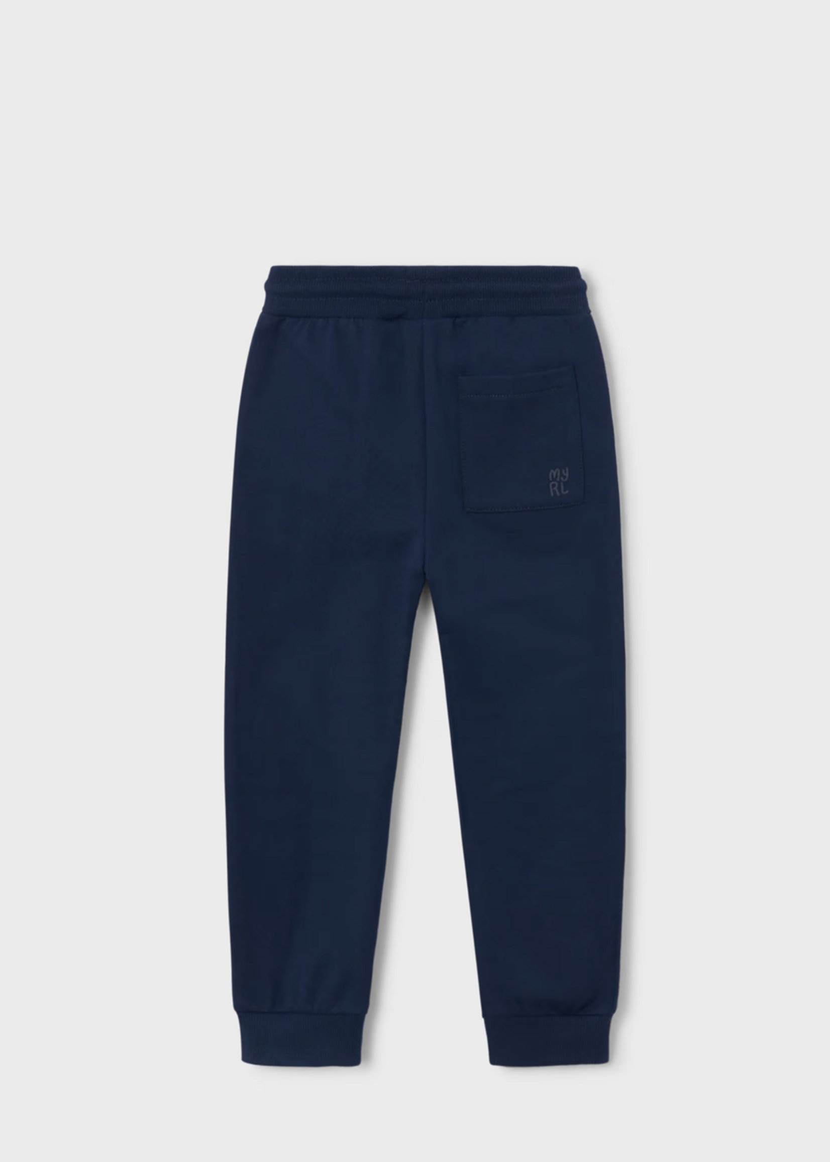 Mayoral Basic Cuffed Fleece Pants Blue