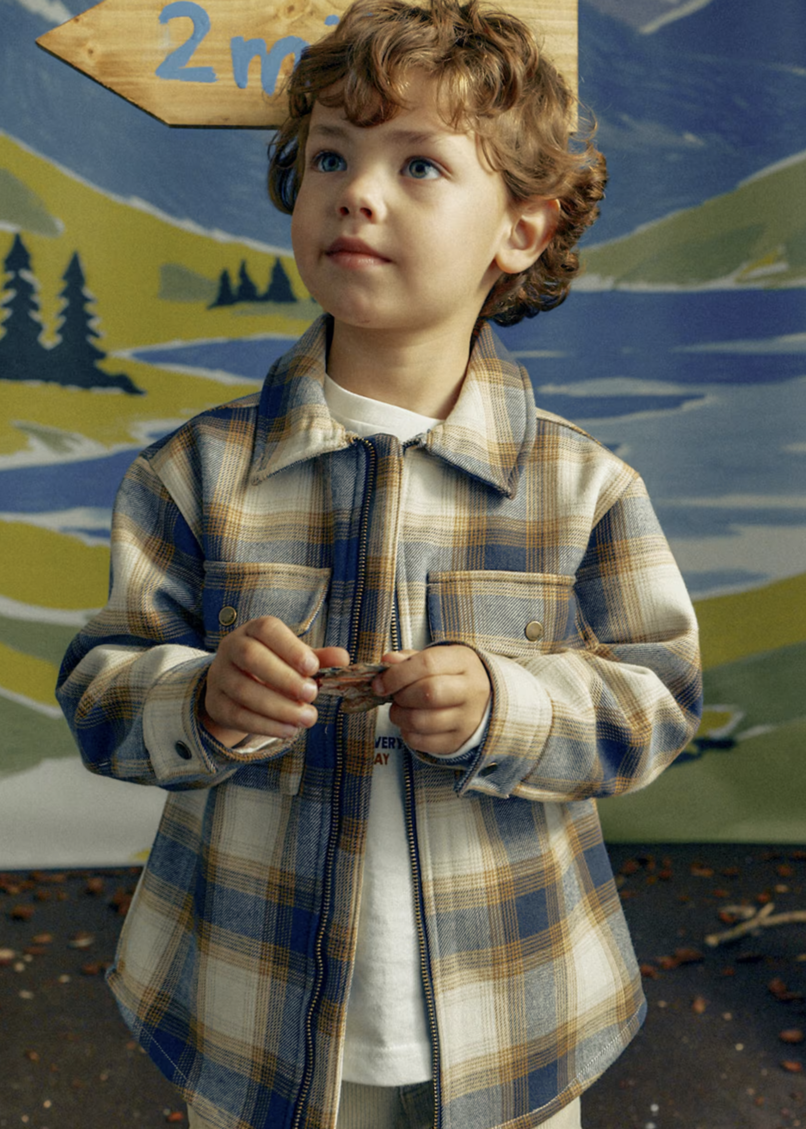 Mayoral Black Plaid Jacket