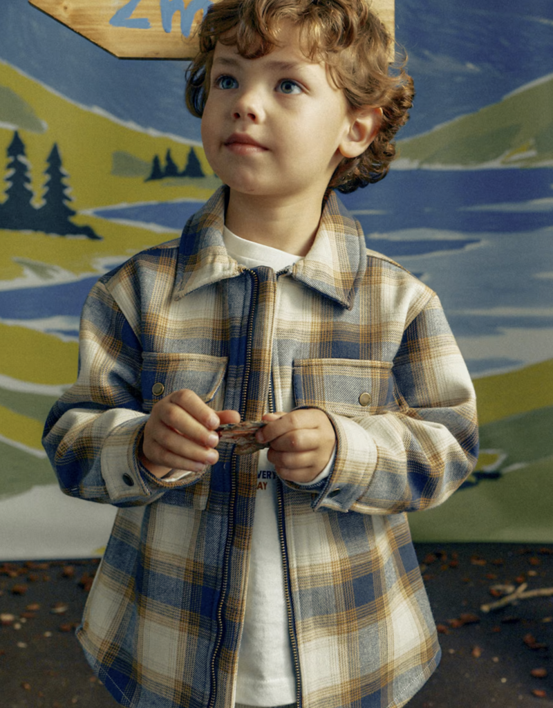 Mayoral Black Plaid Jacket