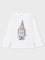 Mayoral L/S Tee w/Skiing Bear Print