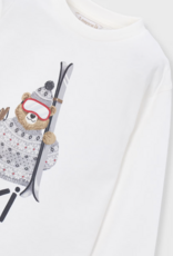 Mayoral L/S Tee w/Skiing Bear Print