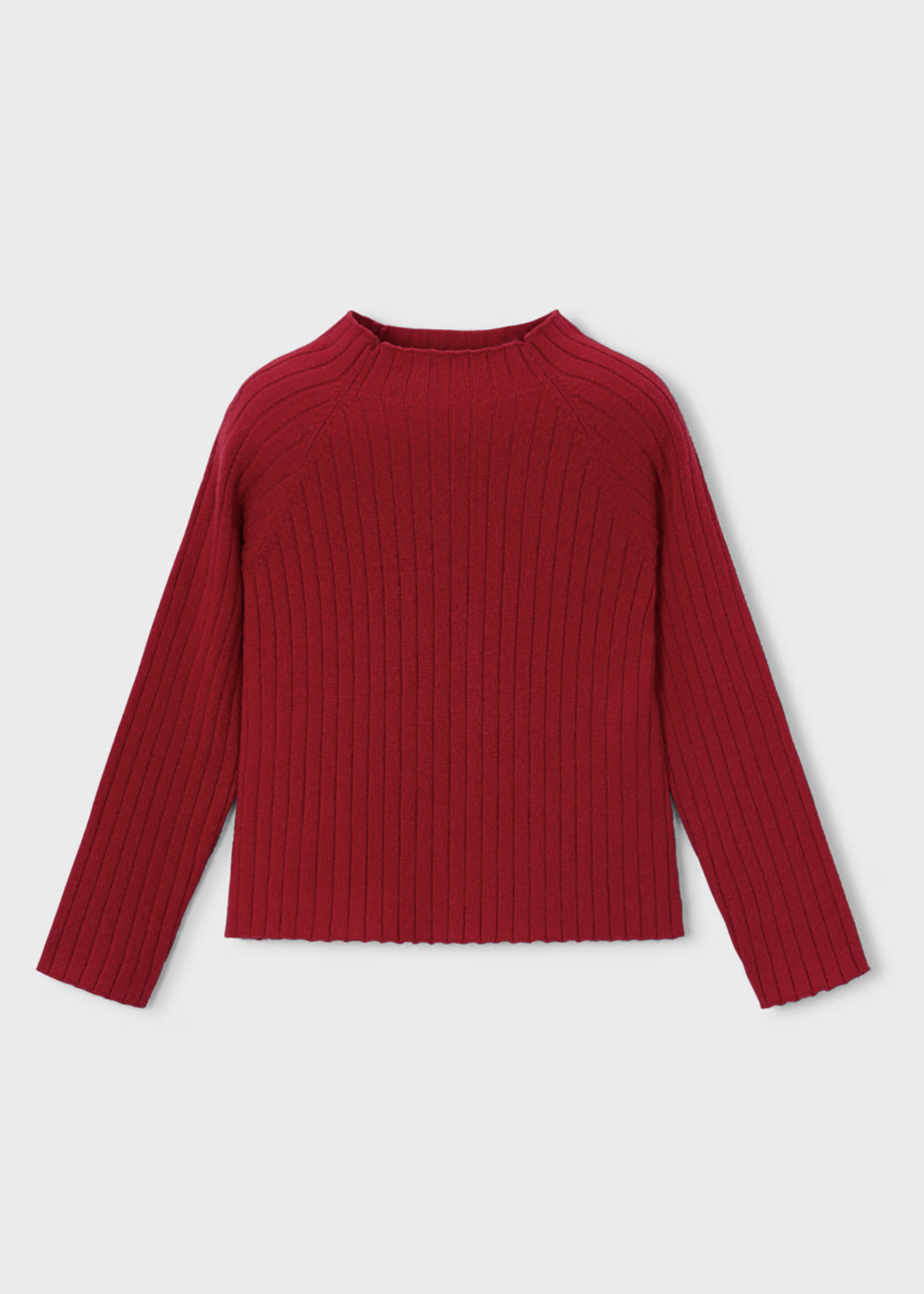 Mayoral Red Knit Mockneck Sweater