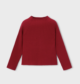 Mayoral Red Knit Mockneck Sweater