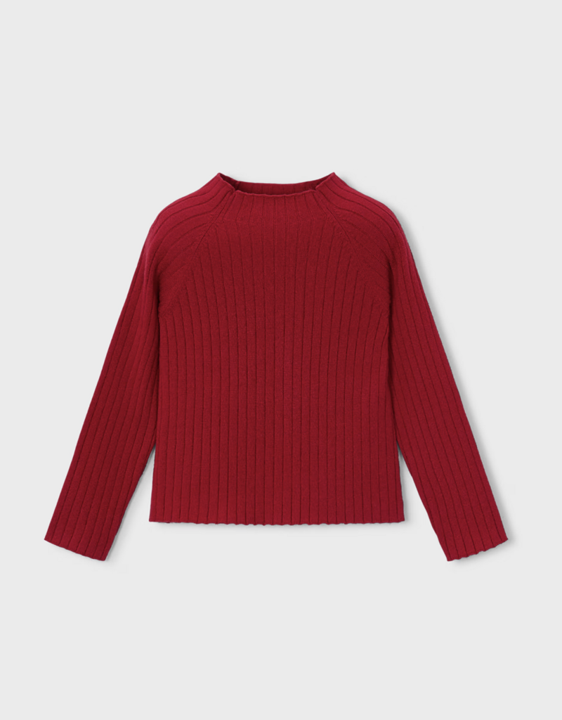 Mayoral Red Knit Mockneck Sweater