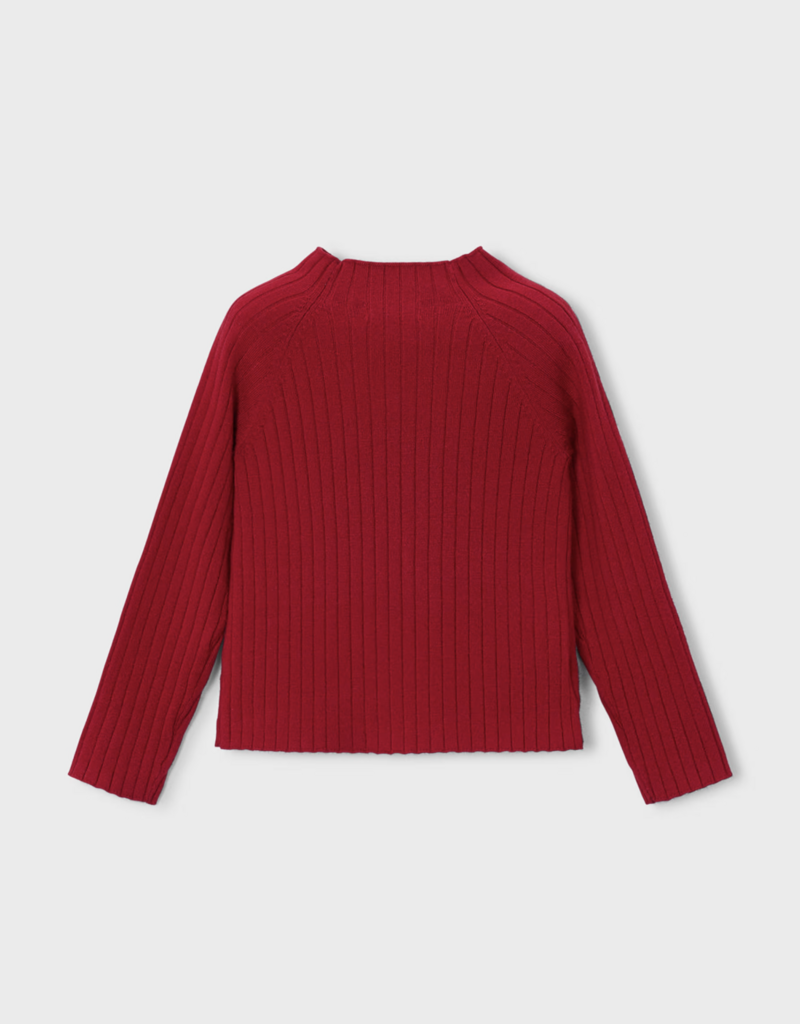 Mayoral Red Knit Mockneck Sweater
