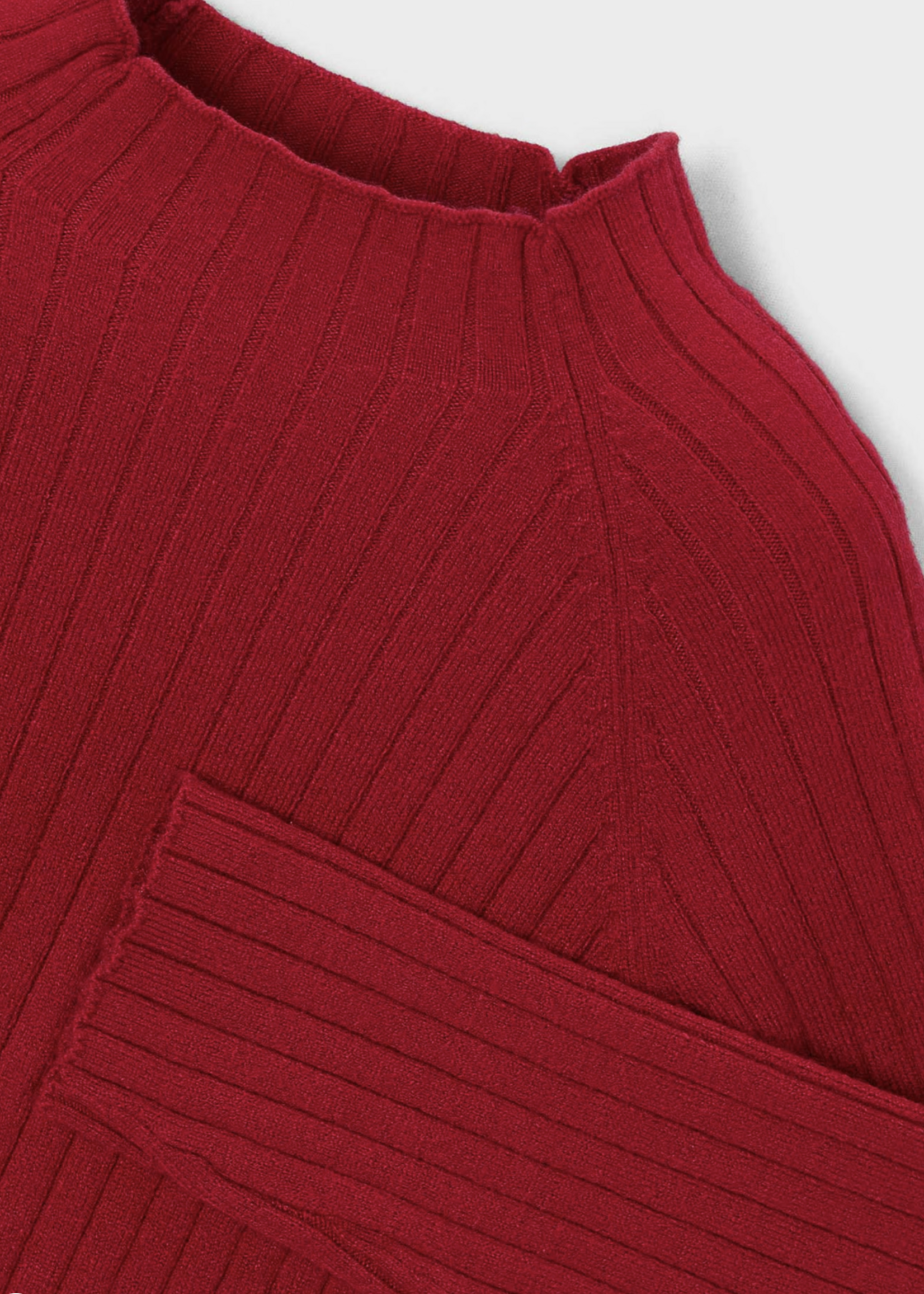 Mayoral Red Knit Mockneck Sweater