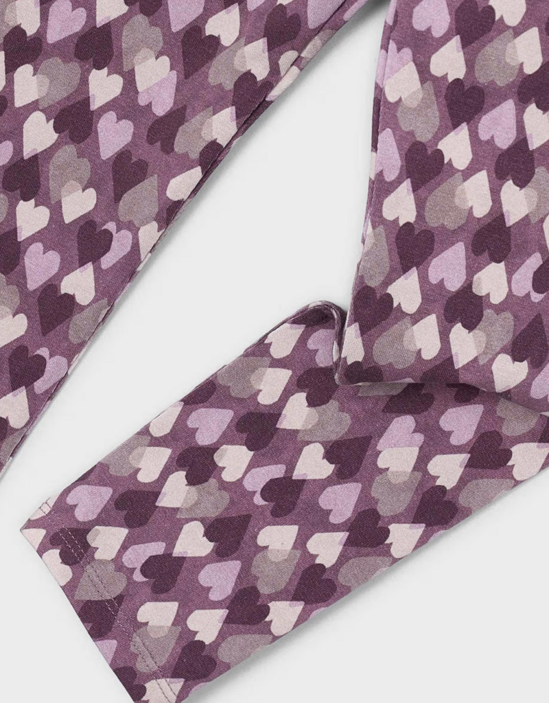 Mayoral Violet Heart Print Leggings