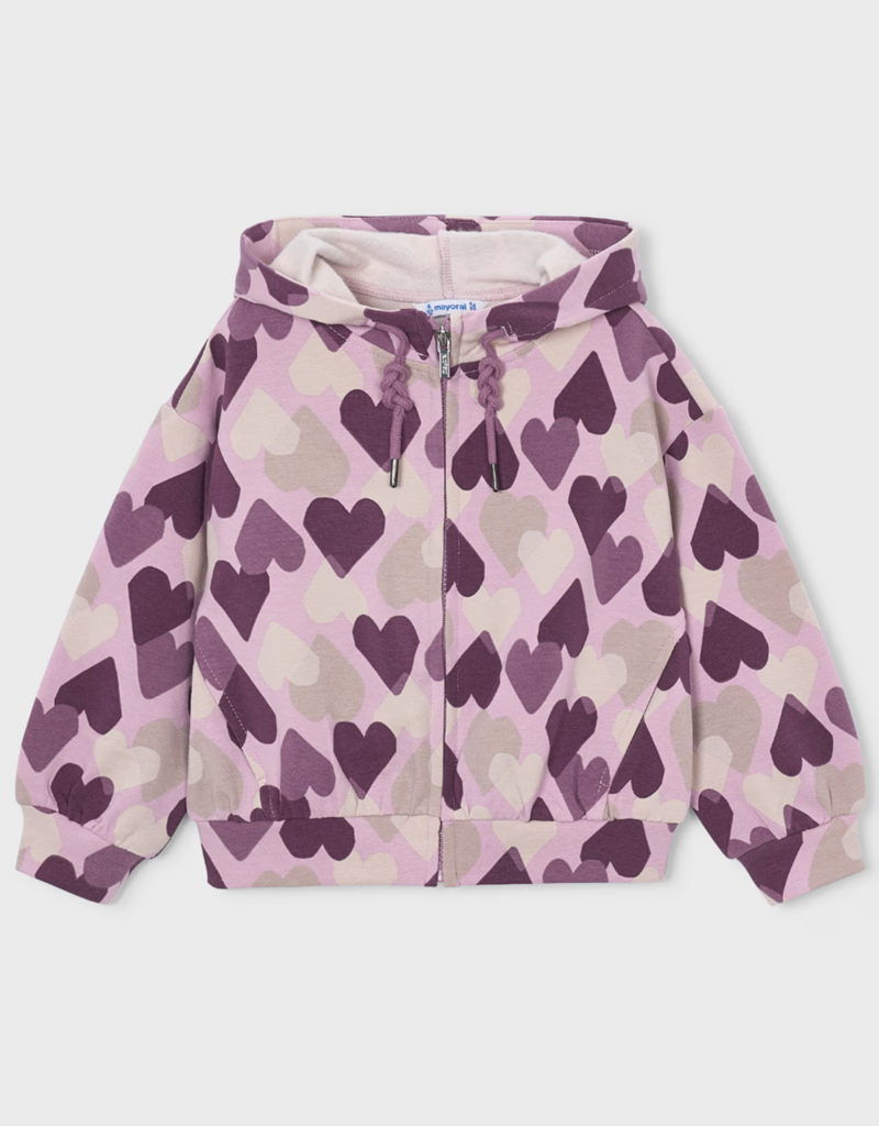 Mayoral Violet Heart Print 2 Pant Tracksuit