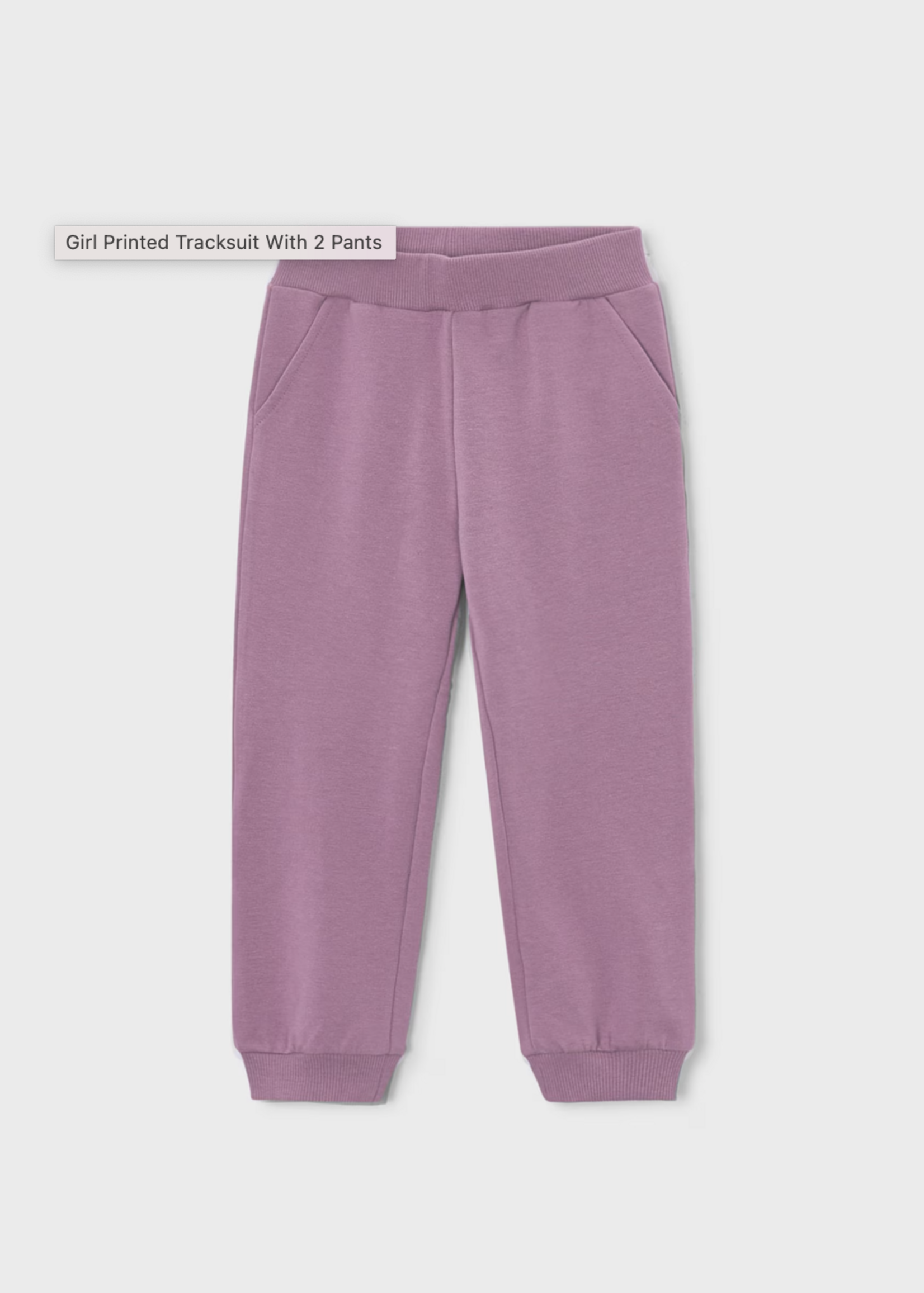 Mayoral Violet Heart Print 2 Pant Tracksuit