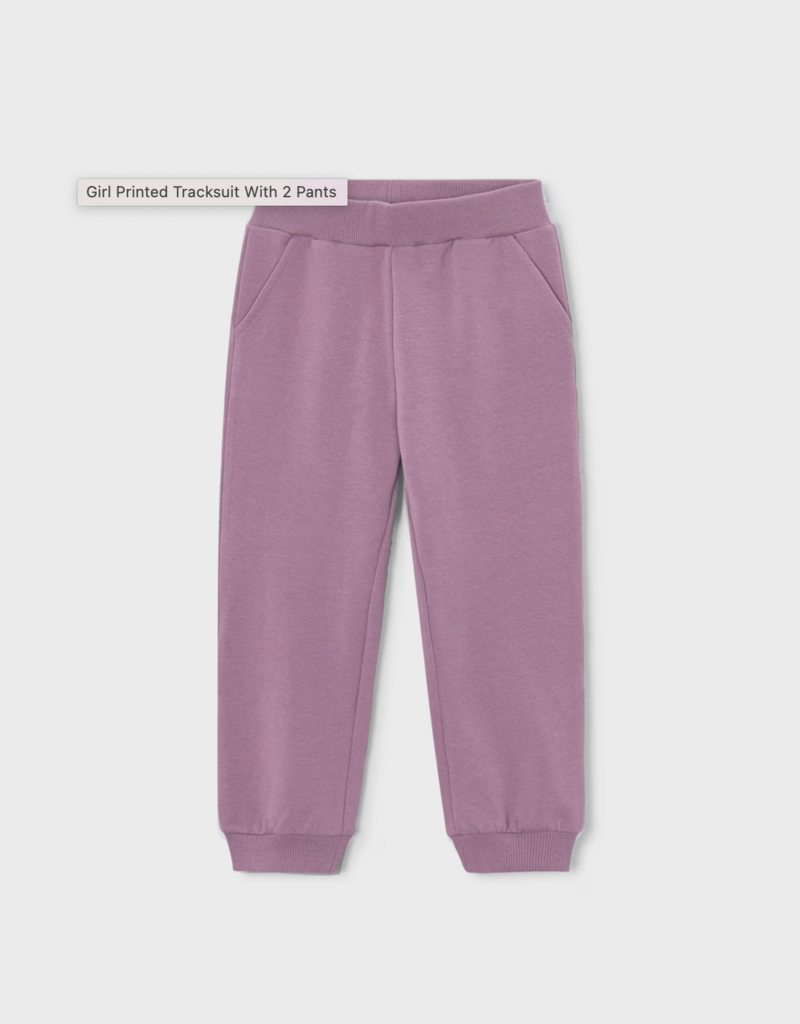 Mayoral Violet Heart Print 2 Pant Tracksuit