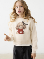Mayoral Cream Sweater w/Poodle