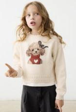 Mayoral Cream Sweater w/Poodle