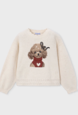 Mayoral Cream Sweater w/Poodle