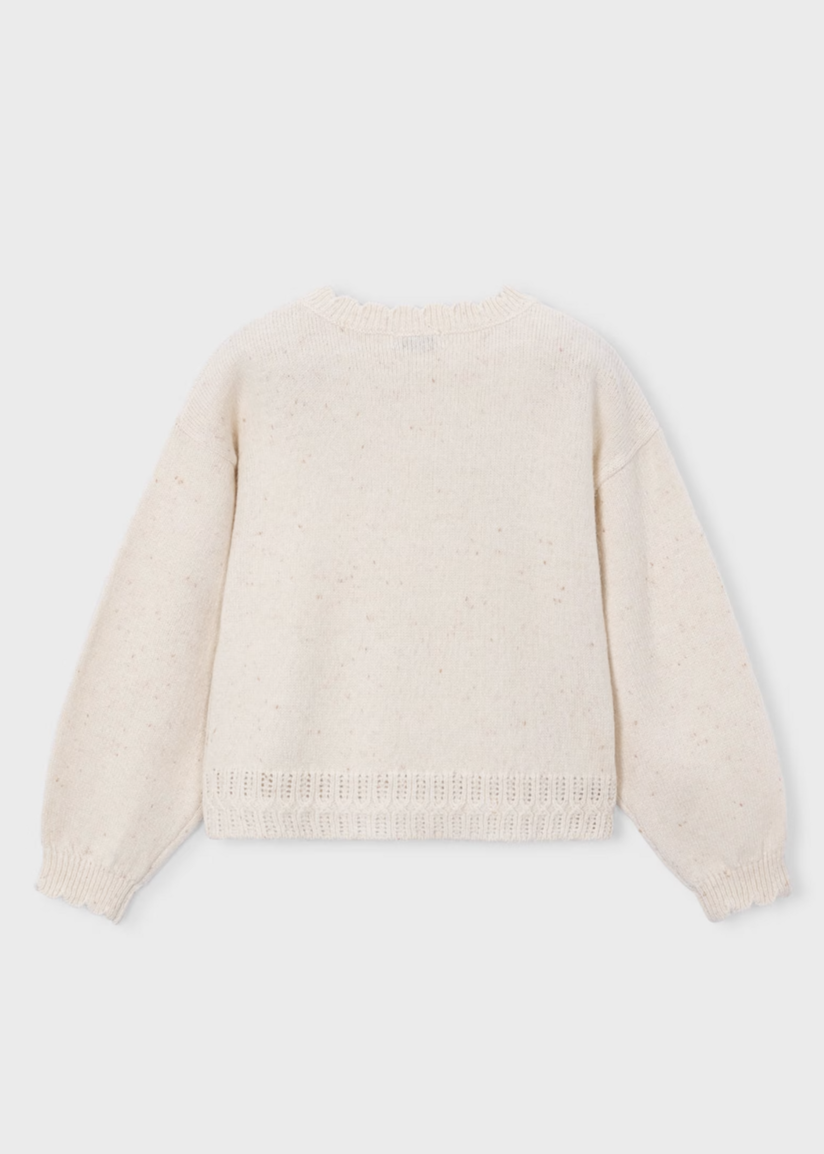 Mayoral Cream Sweater w/Poodle