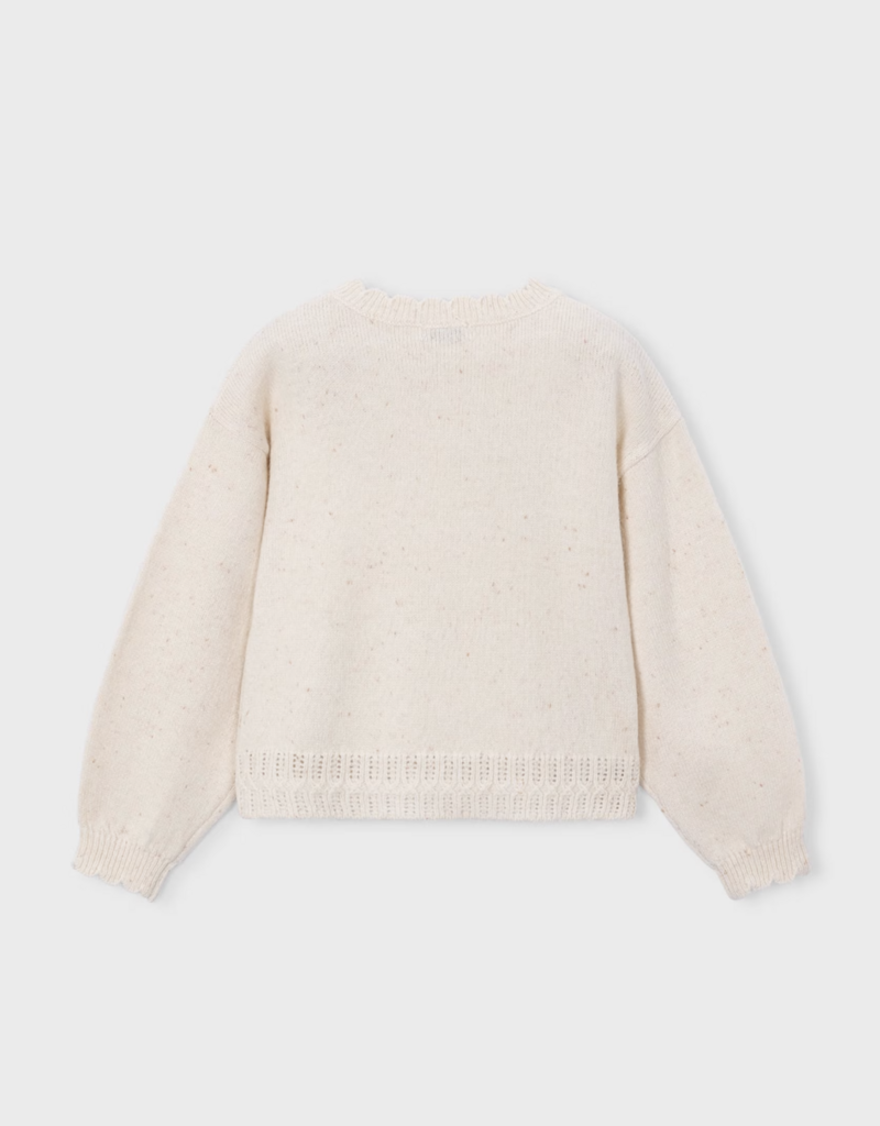 Mayoral Cream Sweater w/Poodle