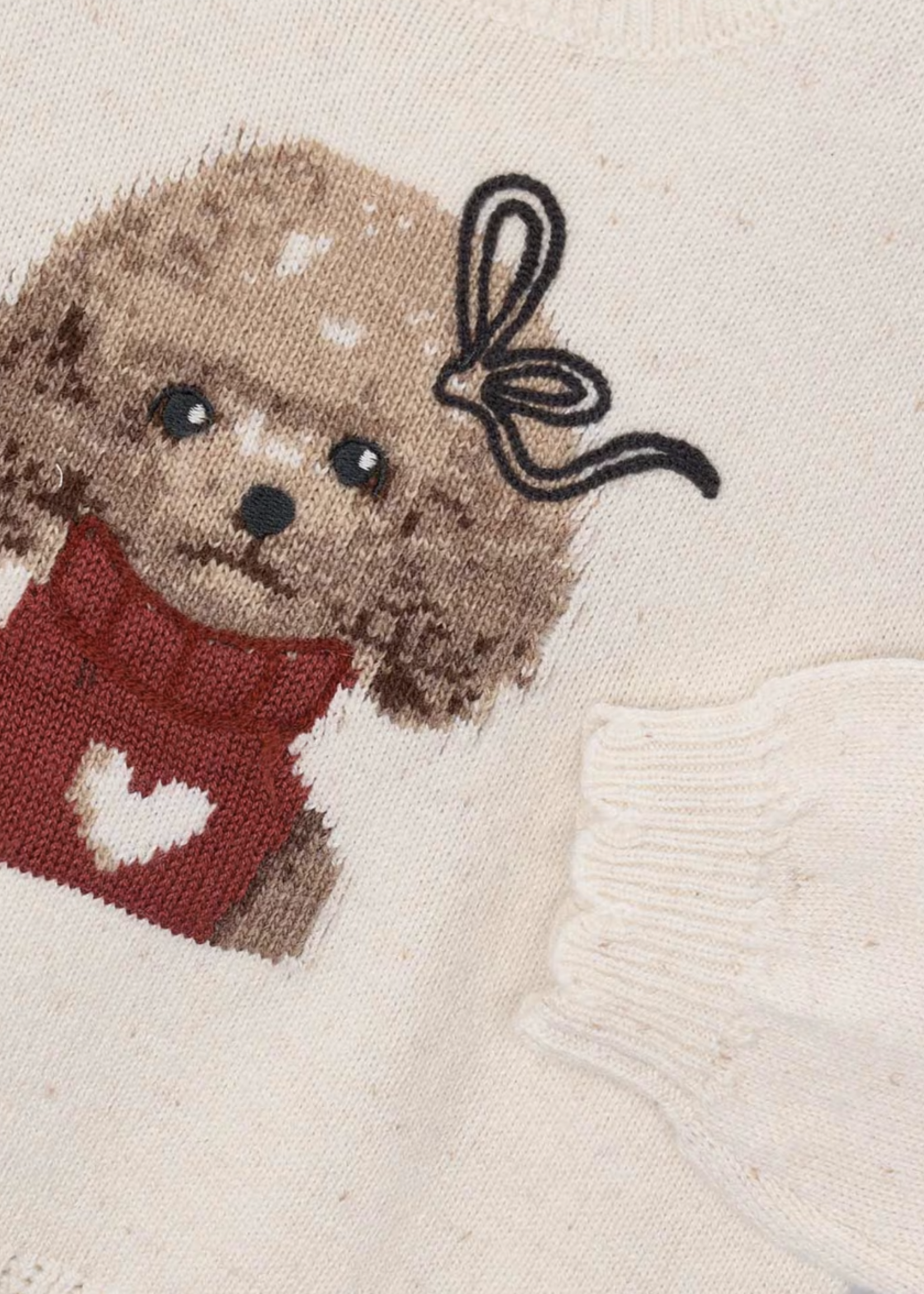 Mayoral Cream Sweater w/Poodle