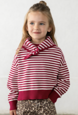 Mayoral Red White Stripe Sweater w/Scarf