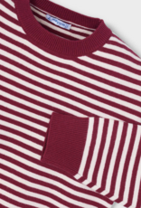 Mayoral Red White Stripe Sweater w/Scarf