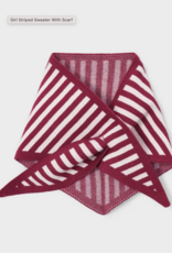 Mayoral Red White Stripe Sweater w/Scarf