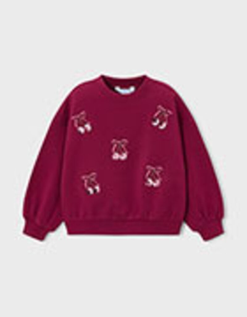 Mayoral Embroidered Pullover w/Cherries