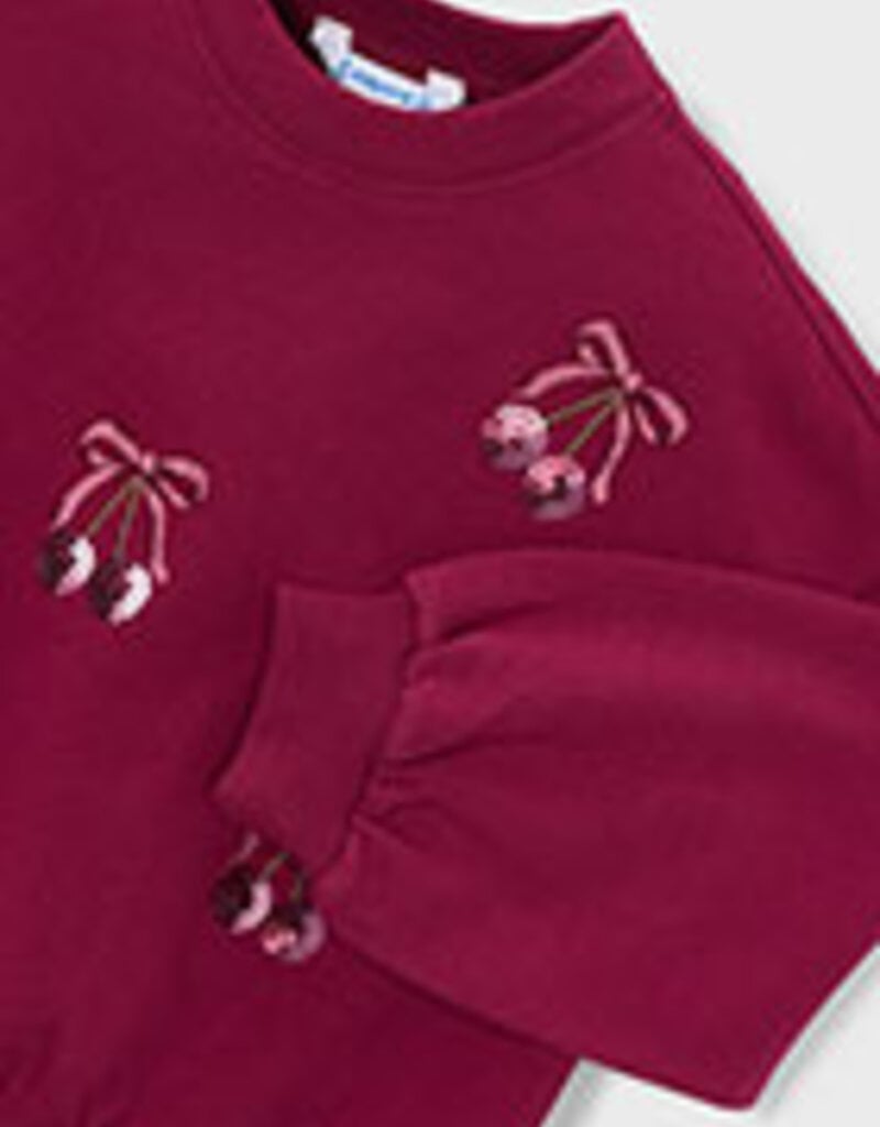 Mayoral Embroidered Pullover w/Cherries