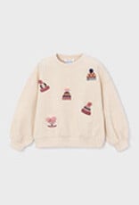 Mayoral Embroidered Pullover w/Snowhats