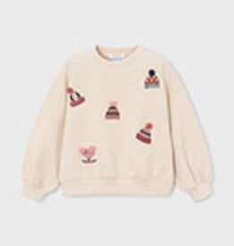Mayoral Embroidered Pullover w/Snowhats