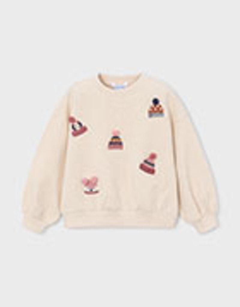 Mayoral Embroidered Pullover w/Snowhats