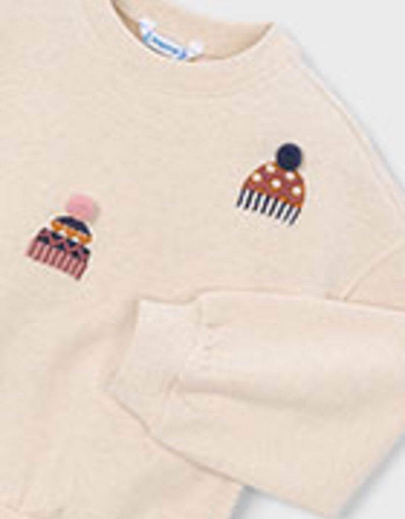 Mayoral Embroidered Pullover w/Snowhats
