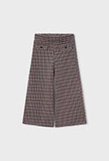 Mayoral Jacquard Knit Brown Plaid Pants