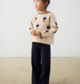 Mayoral Tulip Print Sweater/Navy Knit Pant Set
