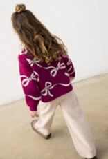 Mayoral Cranberry Sweater/Khaki Knit Pant Set