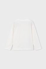 Mayoral White L/S Sequin Heart Tee