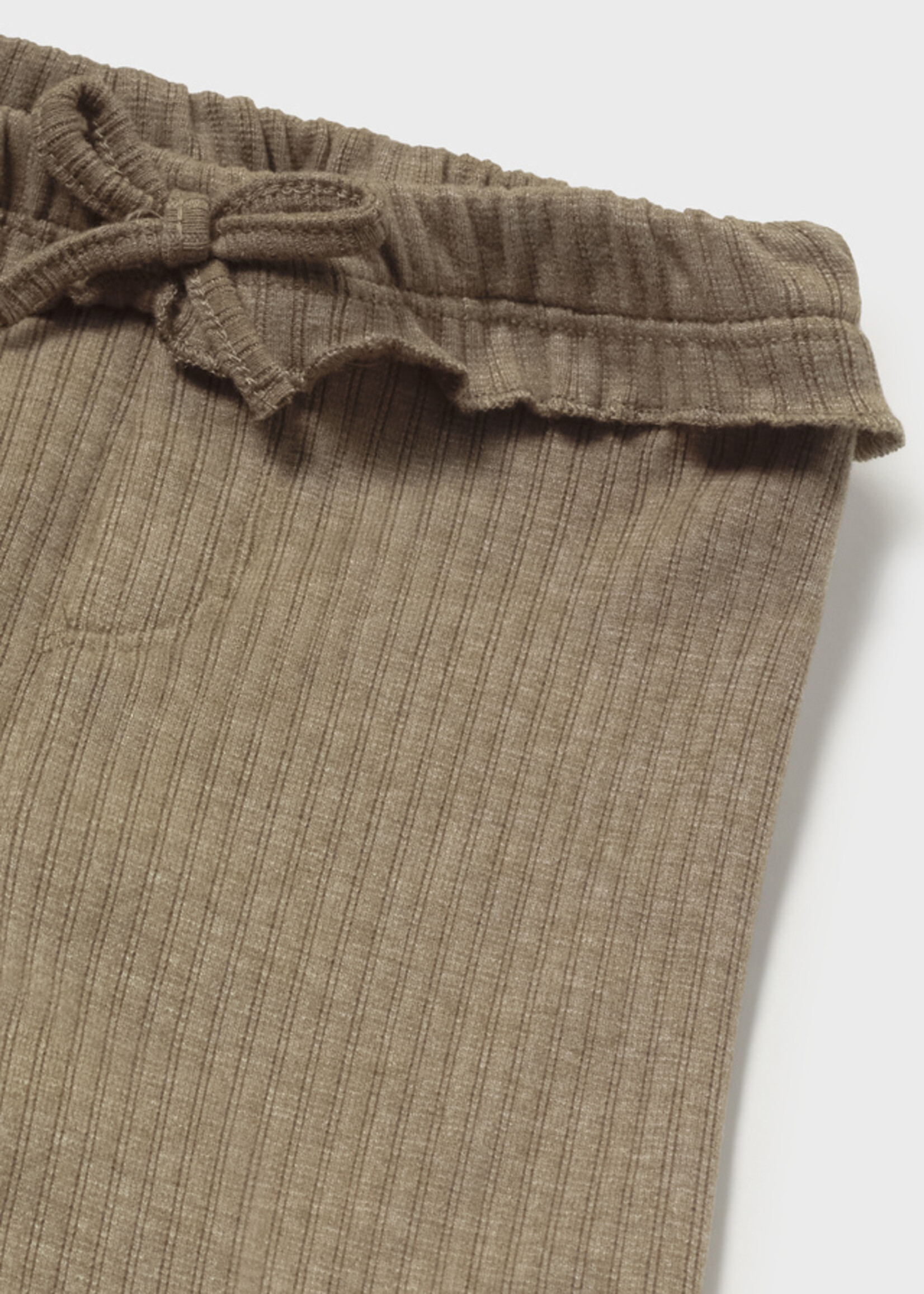 Mayoral Ribbed Flare Leggings Brown