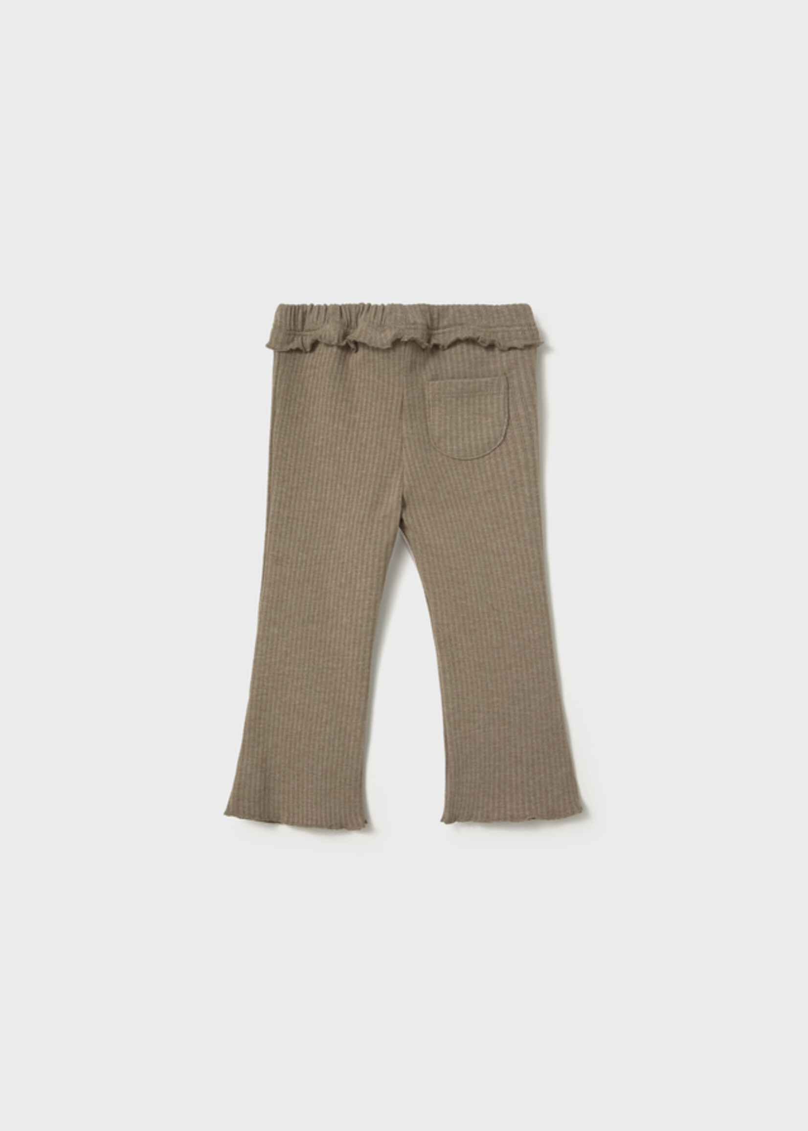 Mayoral Ribbed Flare Leggings Brown