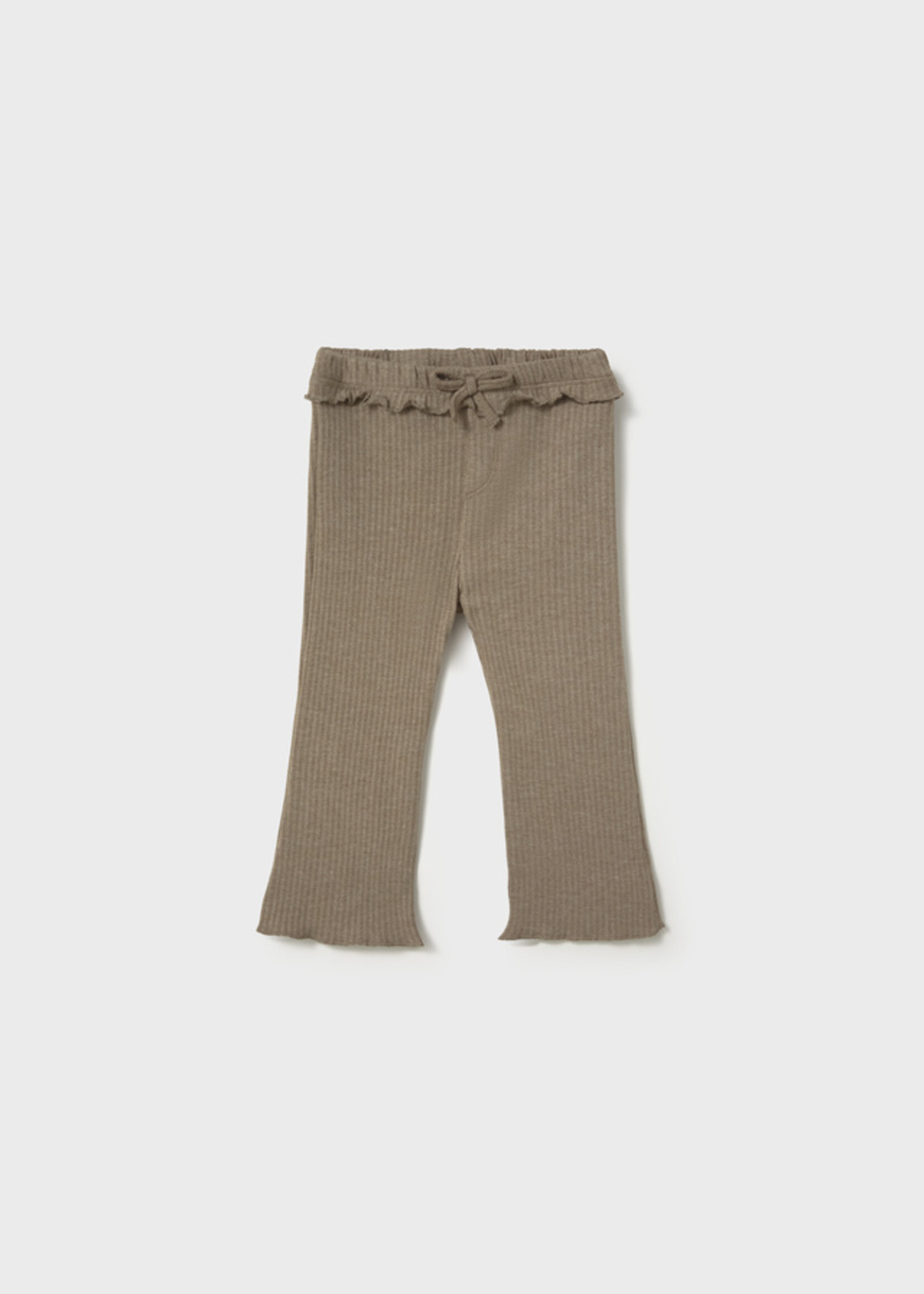 Mayoral Ribbed Flare Leggings Brown