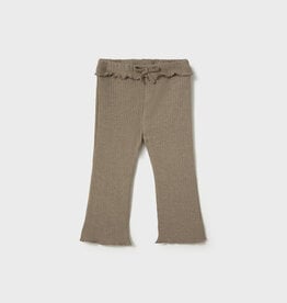 Mayoral Ribbed Flare Leggings Brown