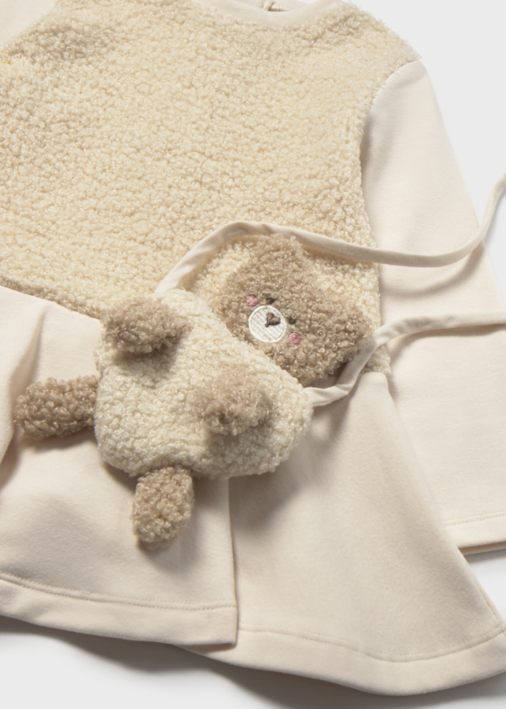 Mayoral Fleece Combined Dress w/Purse