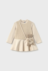 Mayoral Fleece Combined Dress w/Purse