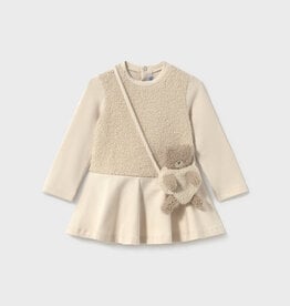 Mayoral Fleece Combined Dress w/Purse