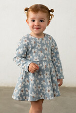Mayoral Flower Print Knit Dress Lt Blue