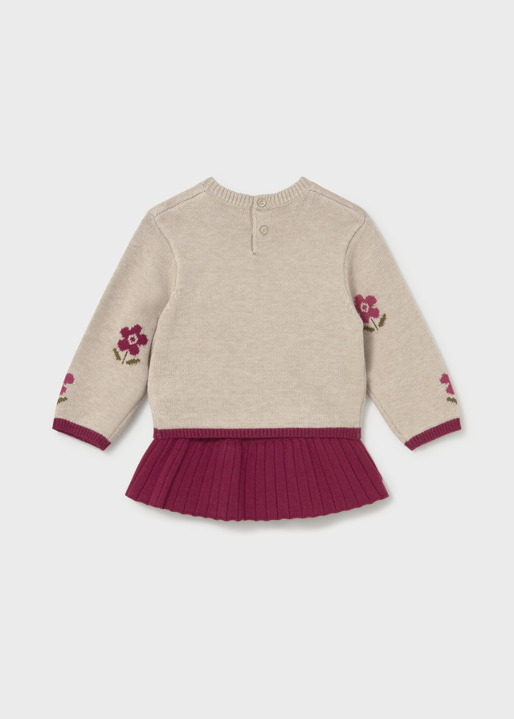 Mayoral Tricot Skirt Sweater Set Raspberry