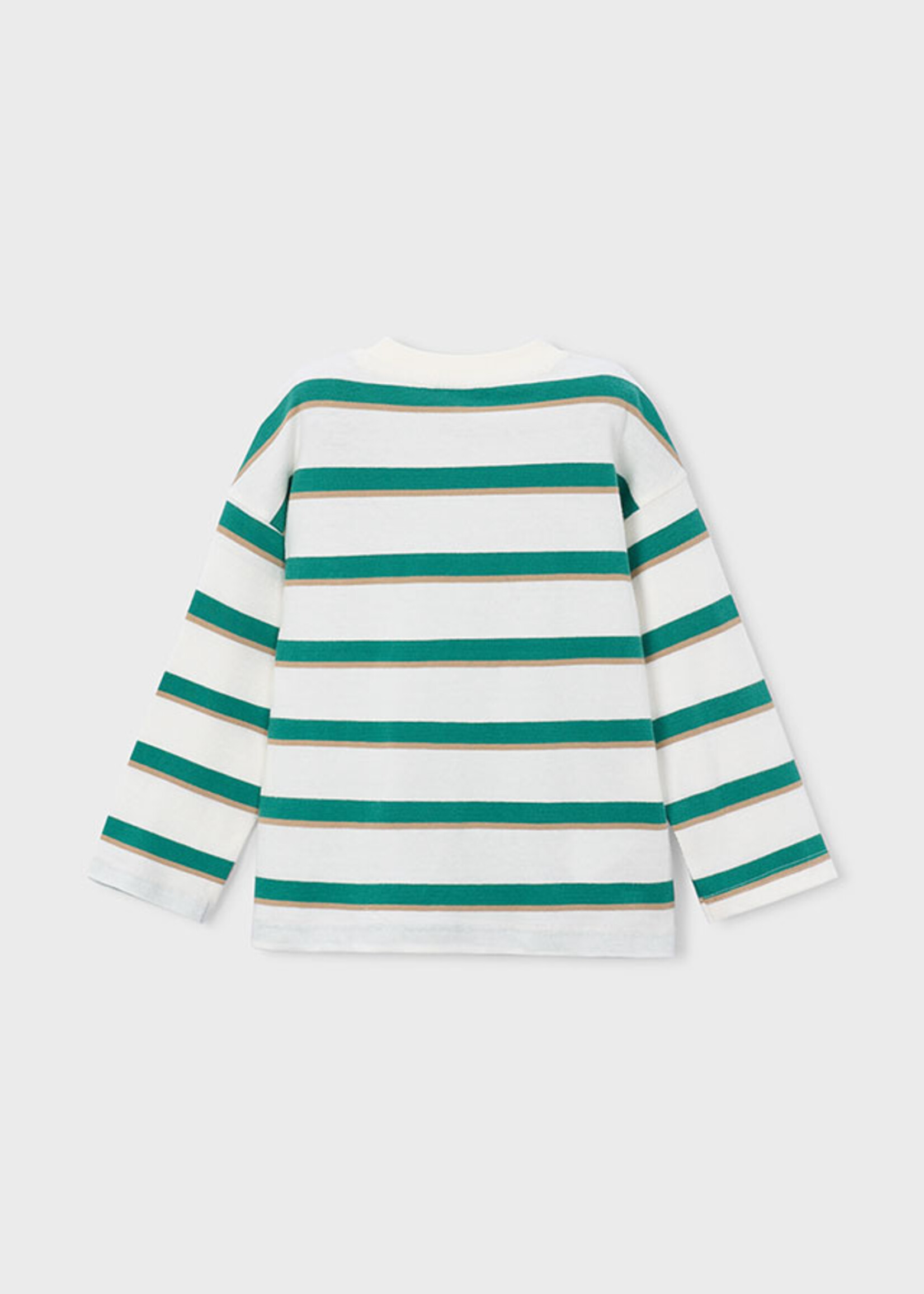 Mayoral L/S Green Stripe T-Shirt