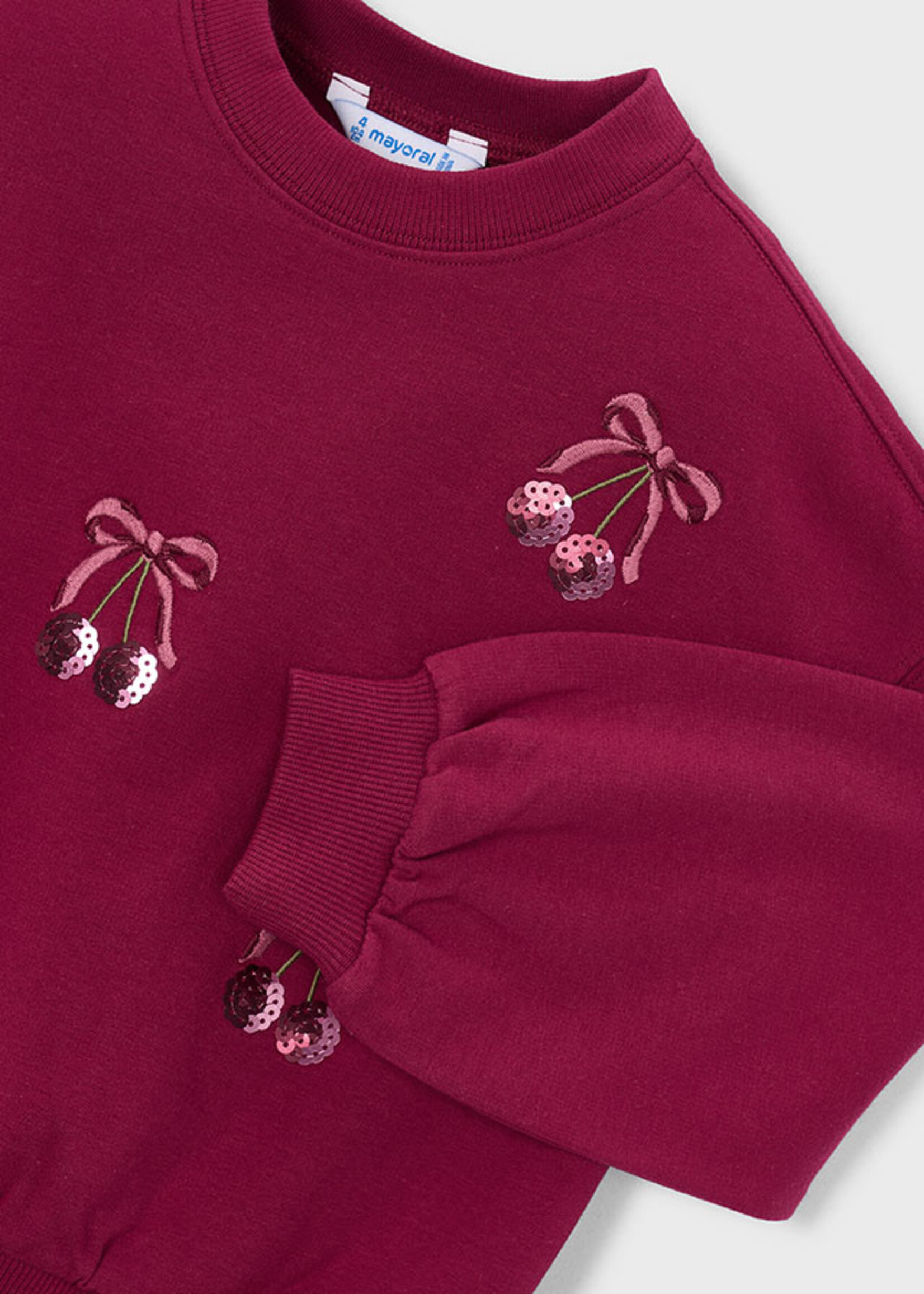Mayoral Embroidered Pullover w/Cherries