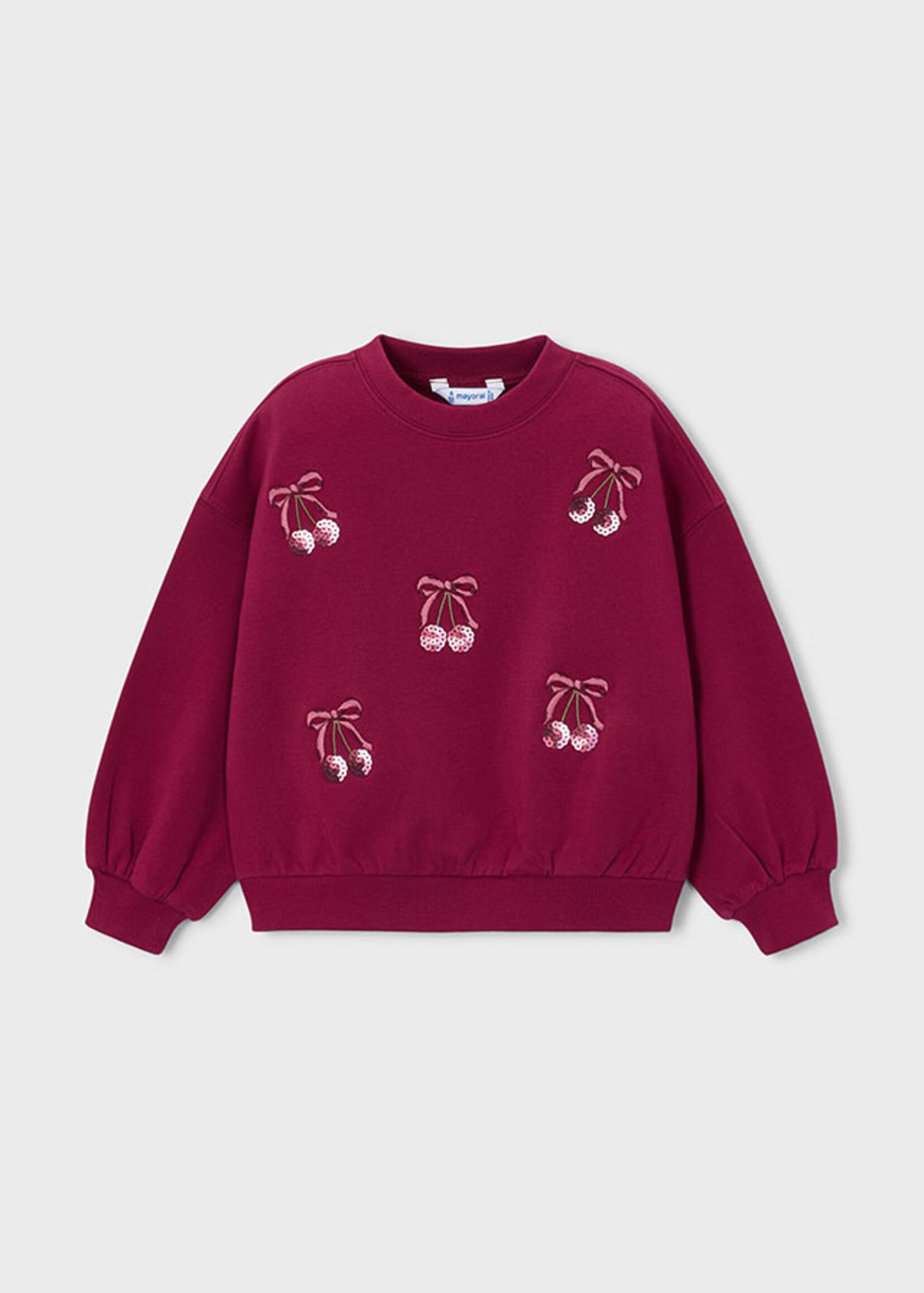 Mayoral Embroidered Pullover w/Cherries