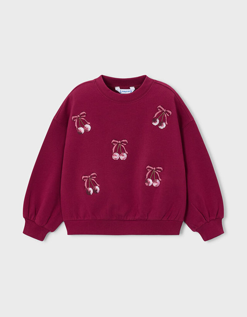 Mayoral Embroidered Pullover w/Cherries