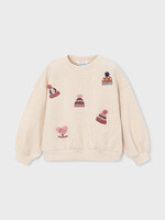 Mayoral Embroidered Pullover w/Snowhats