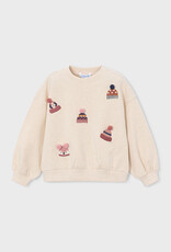 Mayoral Embroidered Pullover w/Snowhats