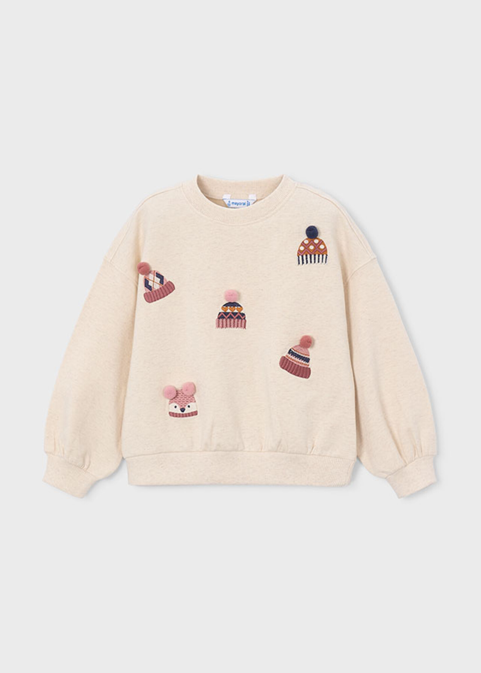 Mayoral Embroidered Pullover w/Snowhats